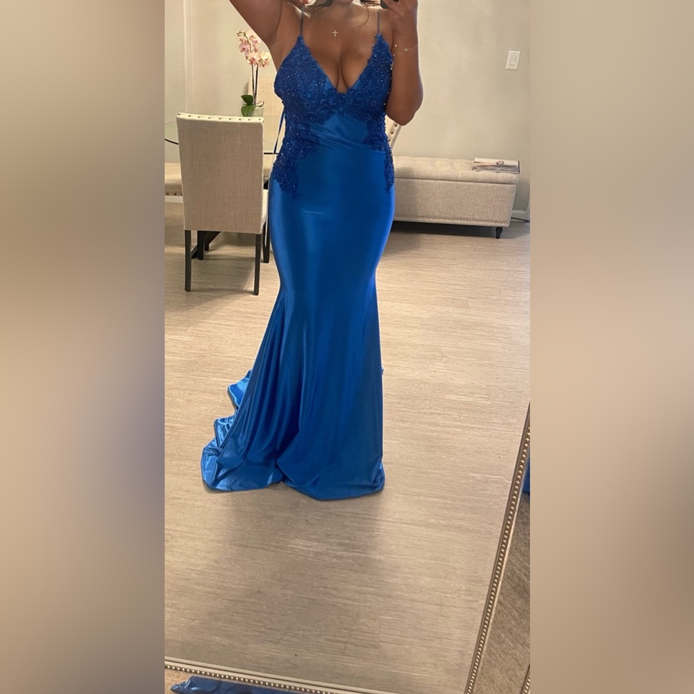 Portia and Scarlett Blue Prom Dress
